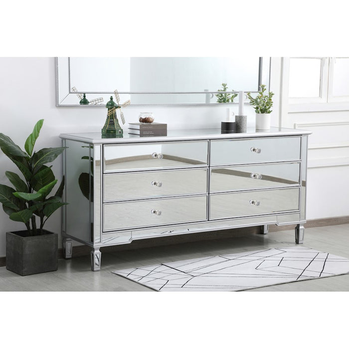Elegant Decor Contempo 72" Chests, Antique Silver