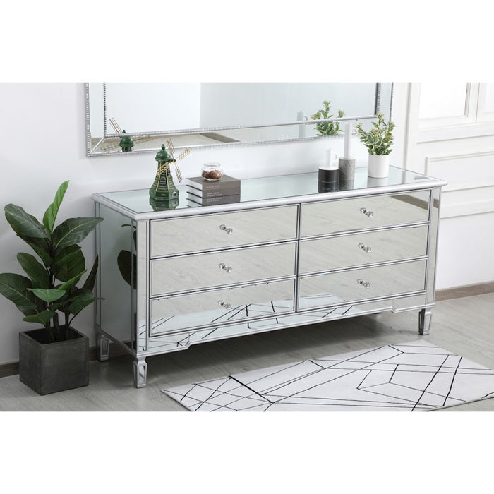 Elegant Decor Contempo 72" Chests, Antique Silver