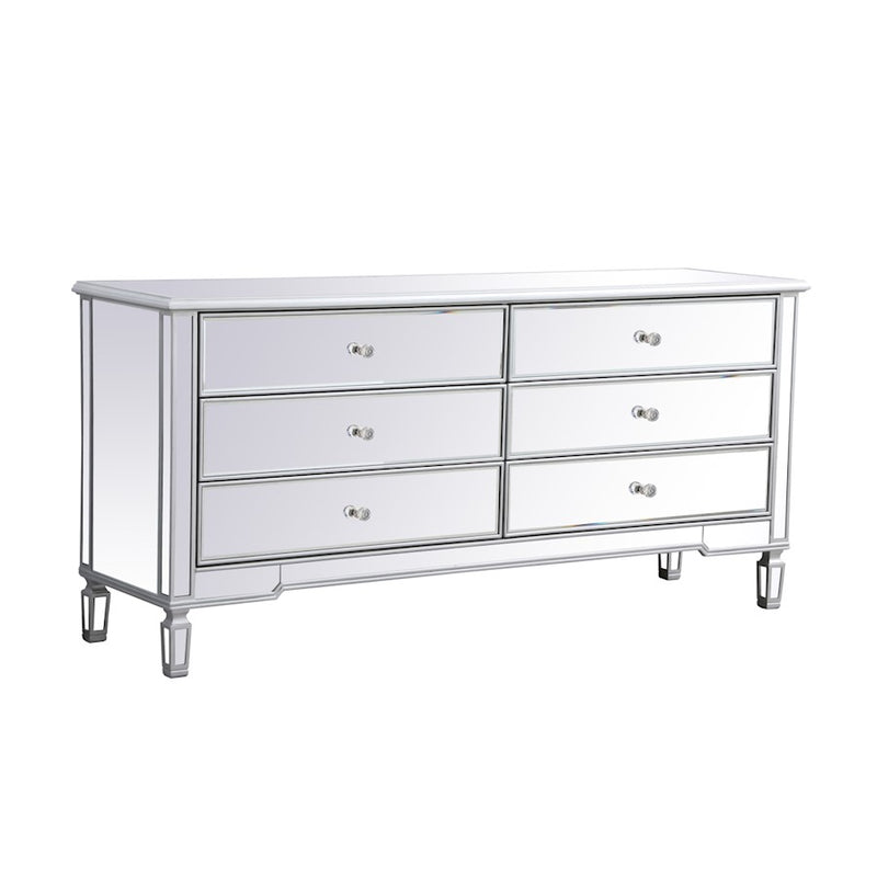 Elegant Decor Contempo 72" Chests, Antique Silver