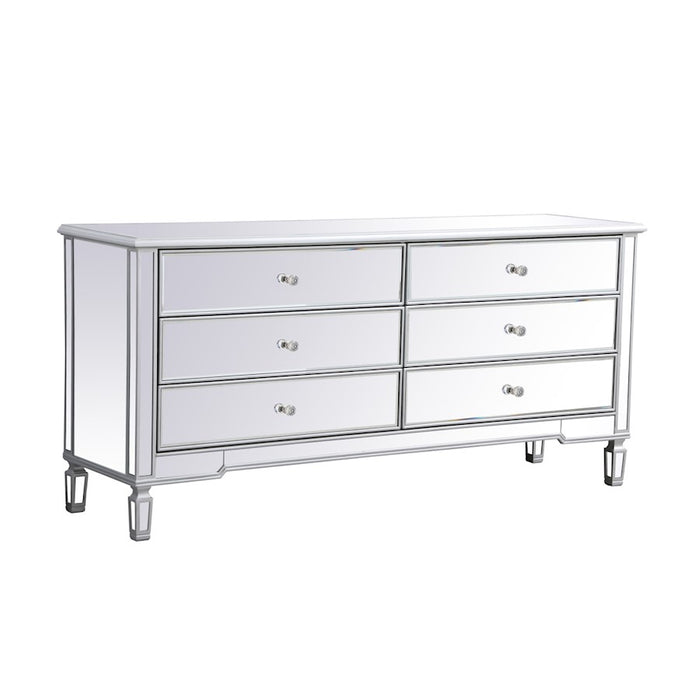 Elegant Decor Contempo 72" Chests, Antique Silver