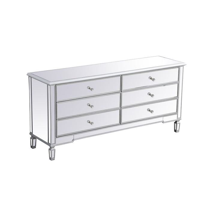 Elegant Decor Contempo 72" Chests, Antique Silver