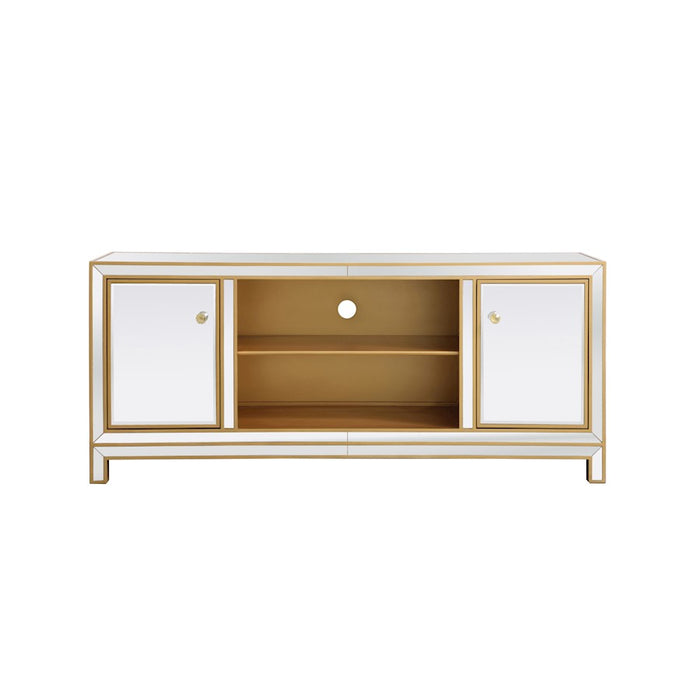 Elegant Decor Reflexion 60" TVCabinet/Stand, Gold