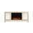 Elegant Decor Reflexion 60" TVCabinet/Stand/Wood Log Fireplace, Gold
