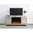 Elegant Decor Reflexion 60" TVCabinet/Stand/Wood Log Fireplace, Gold