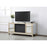 Elegant Decor Reflexion 60" TVCabinet/Stand/Wood Log Fireplace, Gold