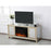 Elegant Decor Reflexion 60" TVCabinet/Stand/Wood Log Fireplace, Gold