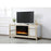 Elegant Decor Reflexion 60" TVCabinet/Stand/Crystal Fireplace, Gold