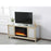 Elegant Decor Reflexion 60" TVCabinet/Stand/Crystal Fireplace, Gold