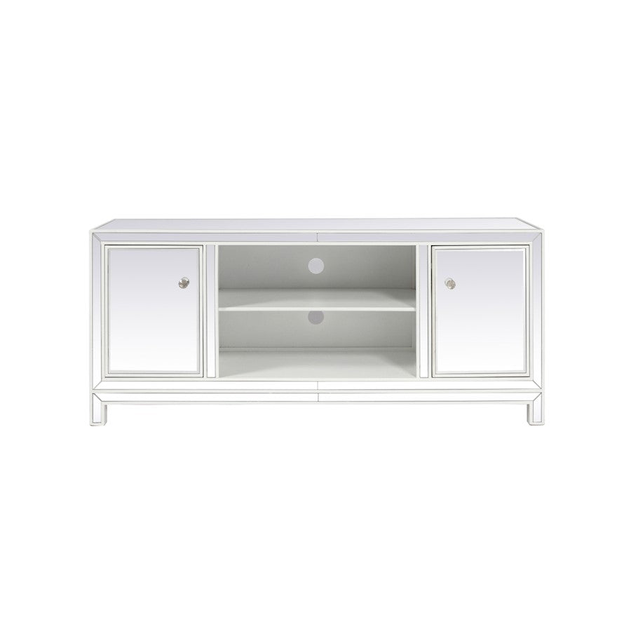 Elegant Decor Reflexion 60" TVCabinet/Stand, White
