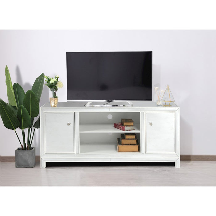 Elegant Decor Reflexion 60" TVCabinet/Stand, White