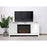 Elegant Decor Reflexion 60" TVCabinet/Stand/Wood Log Fireplace, WH