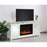 Elegant Decor Reflexion 60" TVCabinet/Stand/Wood Log Fireplace, WH