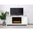 Elegant Decor Reflexion 60" TVCabinet/Stand/Crystal Fireplace, WH