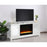Elegant Decor Reflexion 60" TVCabinet/Stand/Crystal Fireplace, WH