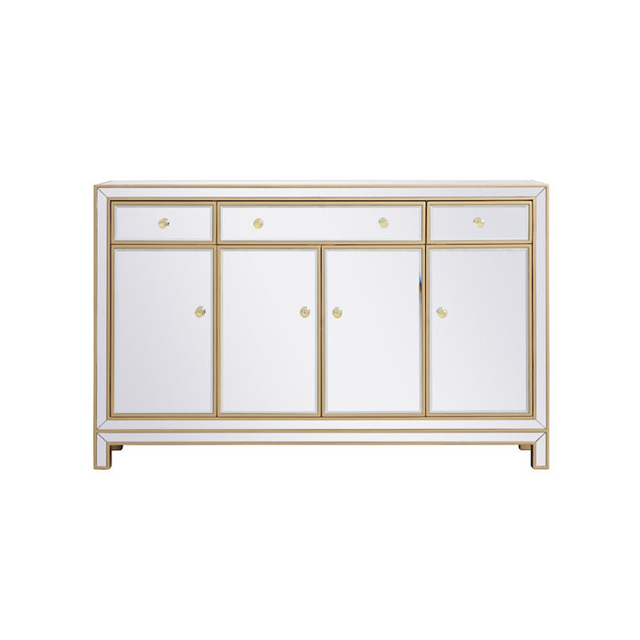 Elegant Decor Reflexion 56" Credenza, Gold