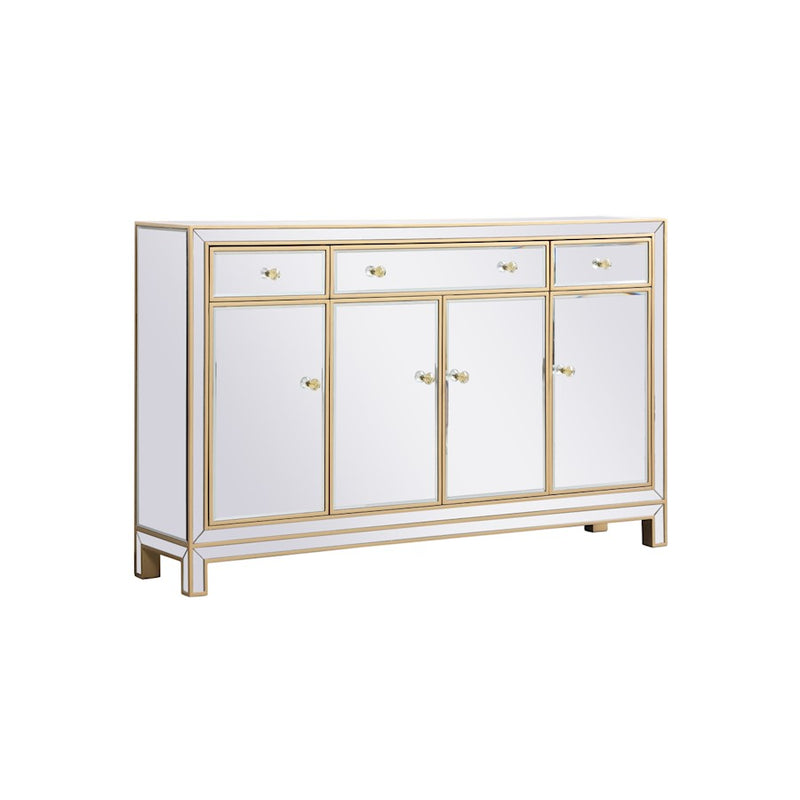 Elegant Decor Reflexion 56" Credenza, Gold