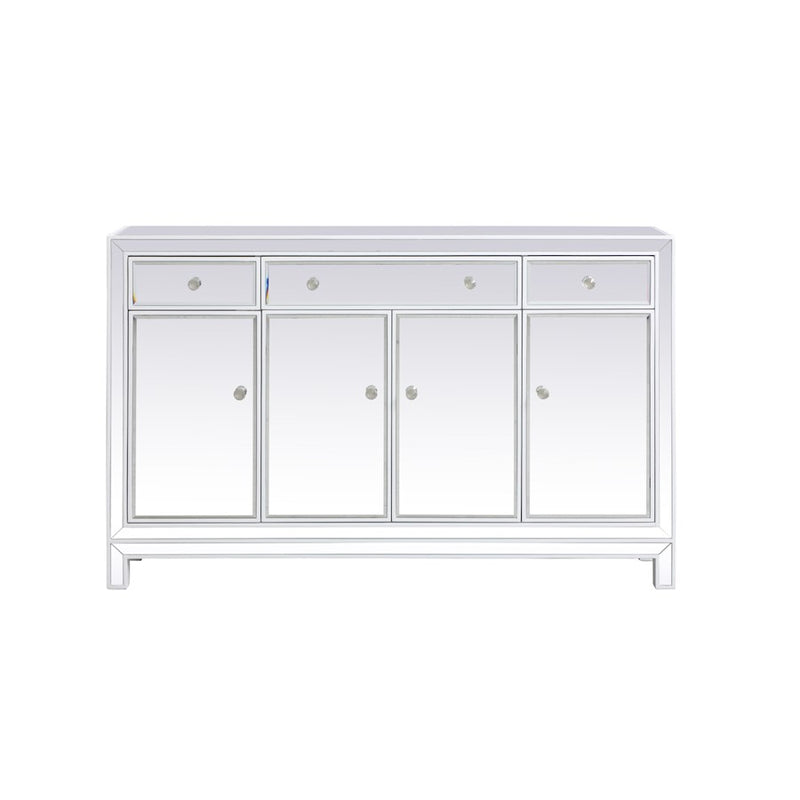 Elegant Decor Reflexion 56" Credenza, White