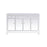 Elegant Decor Reflexion 56" Credenza, White