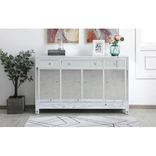 Elegant Decor Reflexion 56" Credenza, White