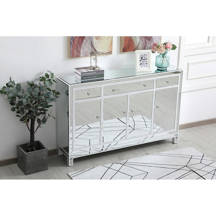 Elegant Decor Reflexion 56" Credenza, White