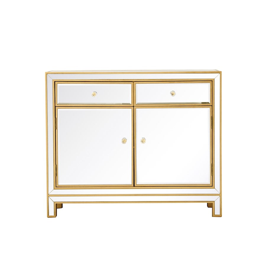 Elegant Decor Reflexion 38" End Tables, Antique Gold