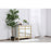 Elegant Decor Reflexion 38" End Tables, Antique Gold