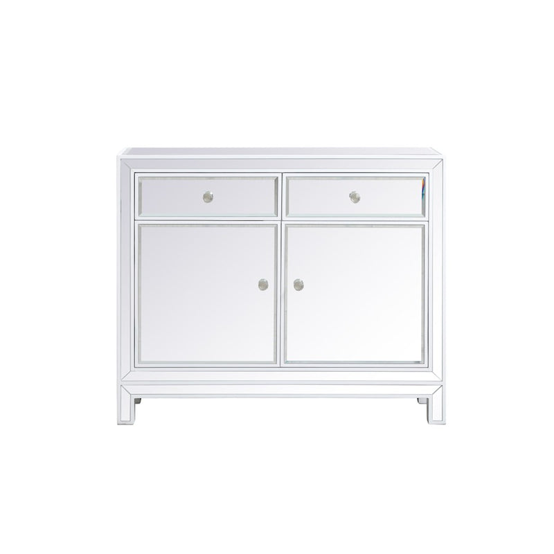 Elegant Decor Reflexion 38" End Tables, White
