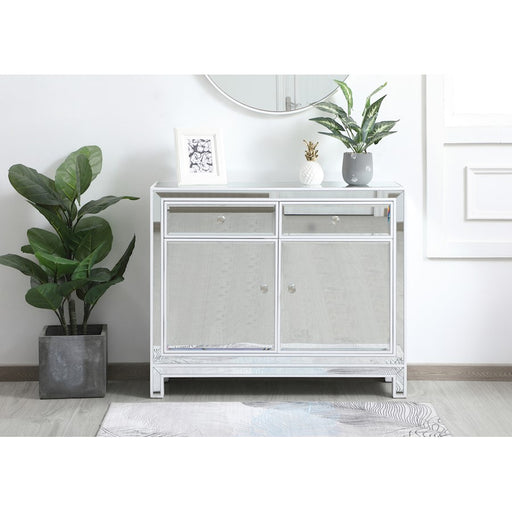 Elegant Decor Reflexion 38" End Tables, White