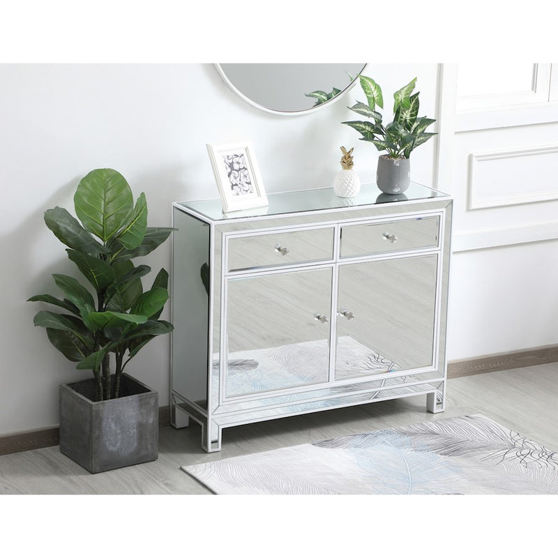 Elegant Decor Reflexion 38" End Tables, White