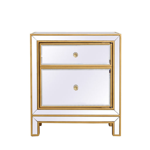 Elegant Decor Reflexion 21" End Tables, Antique Gold - MF72016G