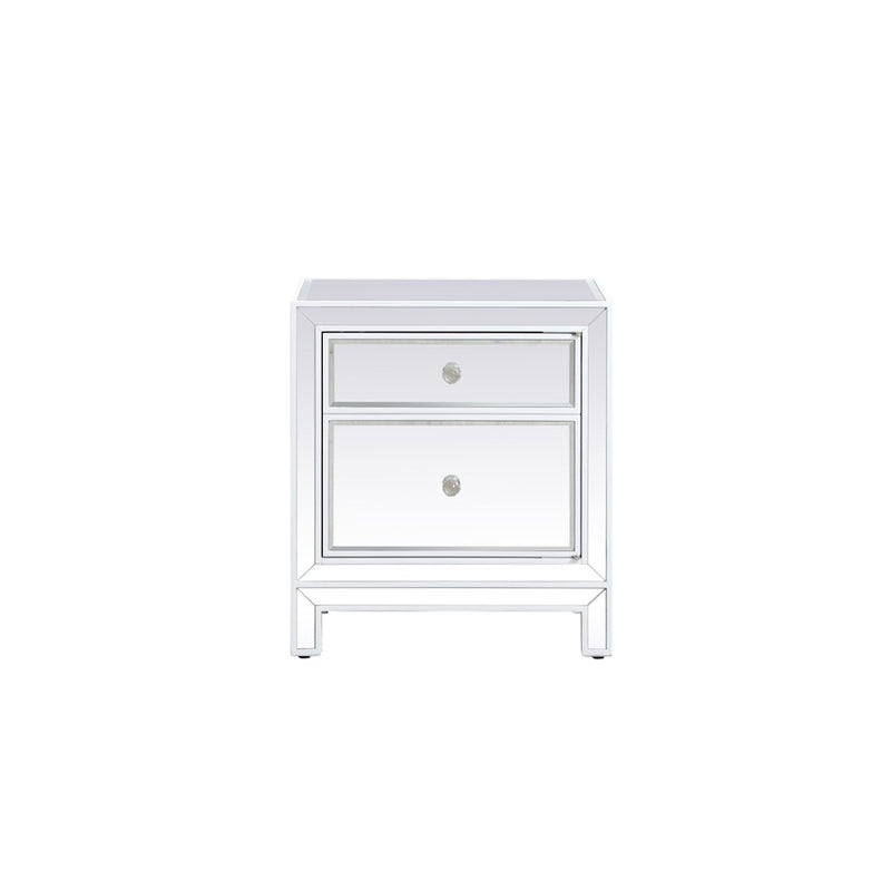 Elegant Decor Reflexion 21" End Tables, White