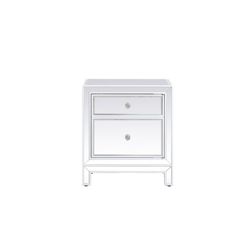 Elegant Decor Reflexion 21" End Tables, White