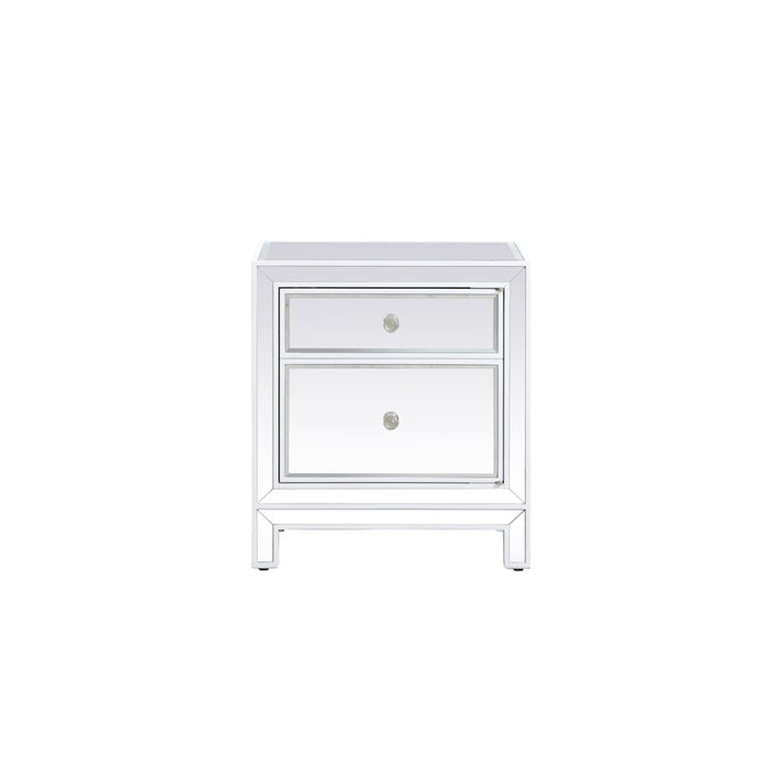 Elegant Decor Reflexion 21" End Tables, White