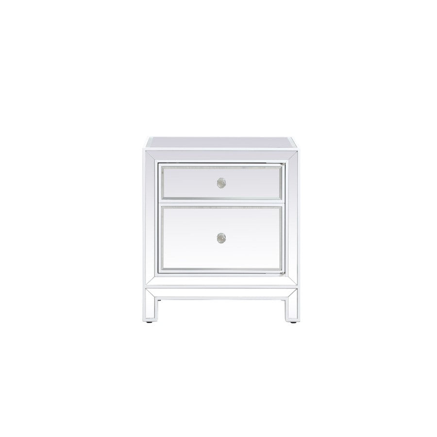 Elegant Decor Reflexion 21" End Tables, White