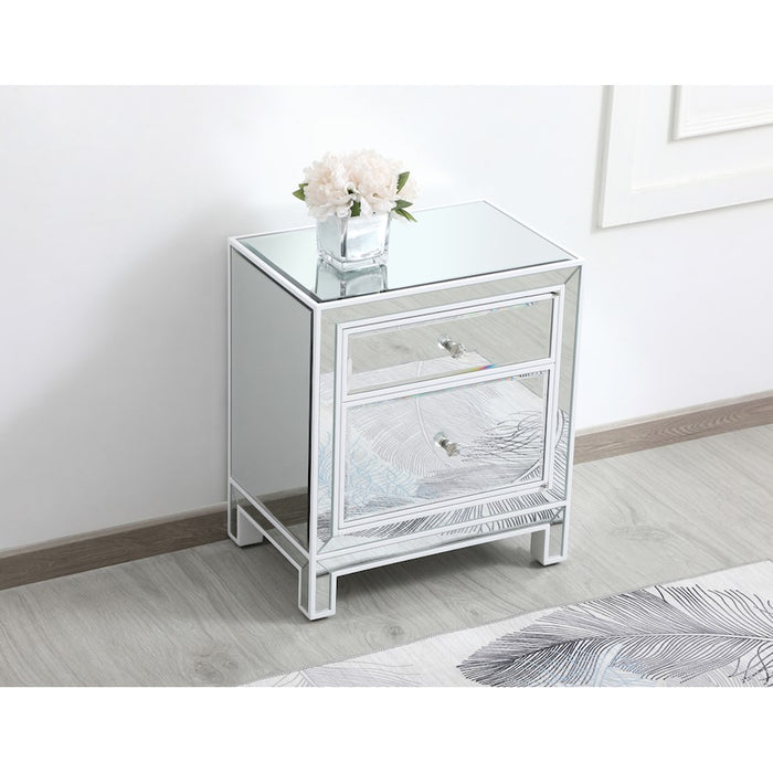 Elegant Decor Reflexion 21" End Tables, White