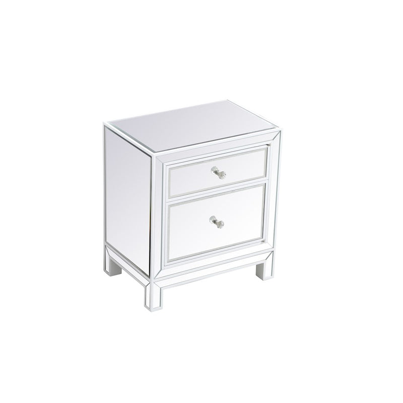 Elegant Decor Reflexion 21" End Tables, White