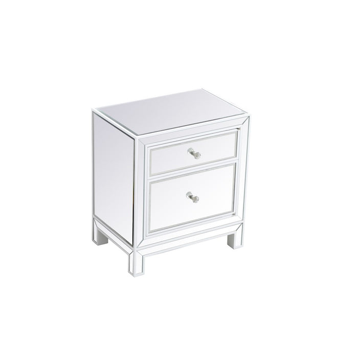 Elegant Decor Reflexion 21" End Tables, White