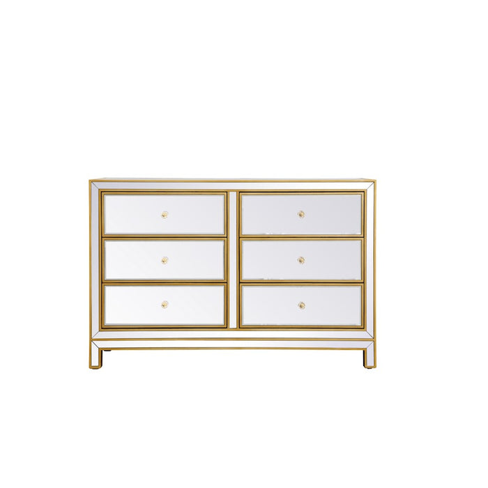 Elegant Decor Reflexion 48" Cabinets, Antique Gold