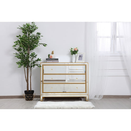 Elegant Decor Reflexion 40" Chests, Antique Gold