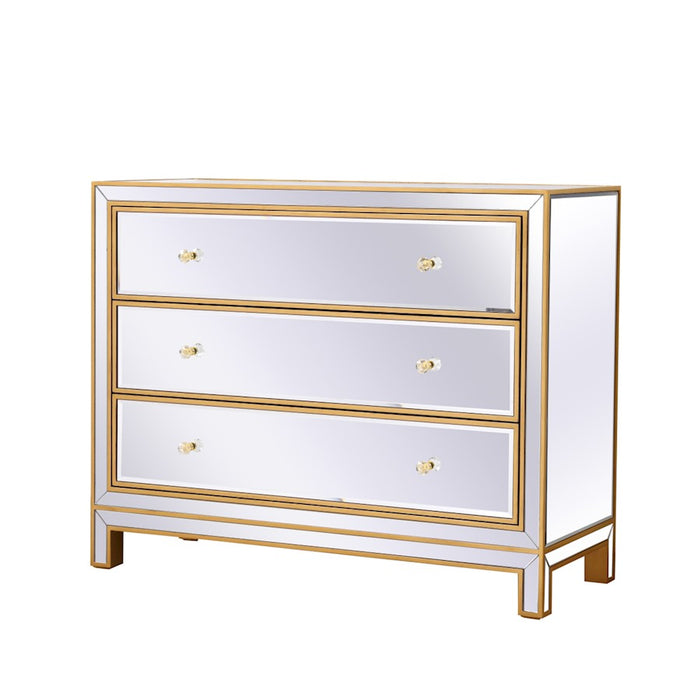 Elegant Decor Reflexion 40" Chests, Antique Gold
