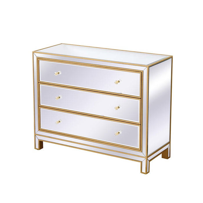Elegant Decor Reflexion 40" Chests, Antique Gold