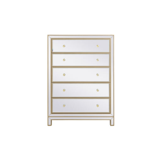 Elegant Decor Reflexion 34" Cabinets, Gold