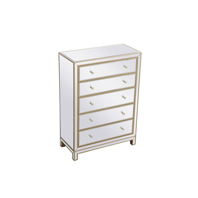 Elegant Decor Reflexion 34" Cabinets, Gold