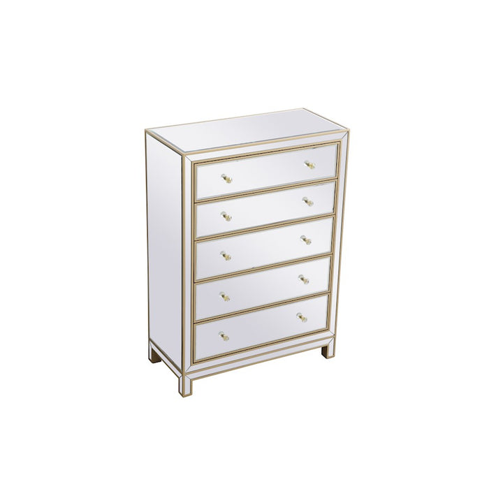 Elegant Decor Reflexion 34" Cabinets, Gold