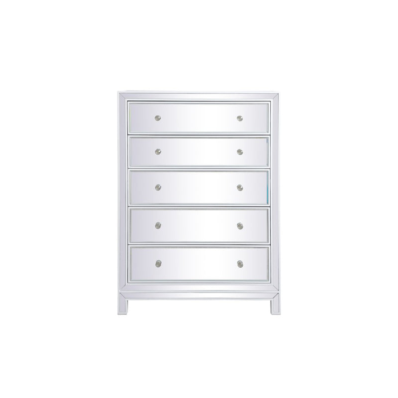 Elegant Decor Reflexion 34" Cabinets, White