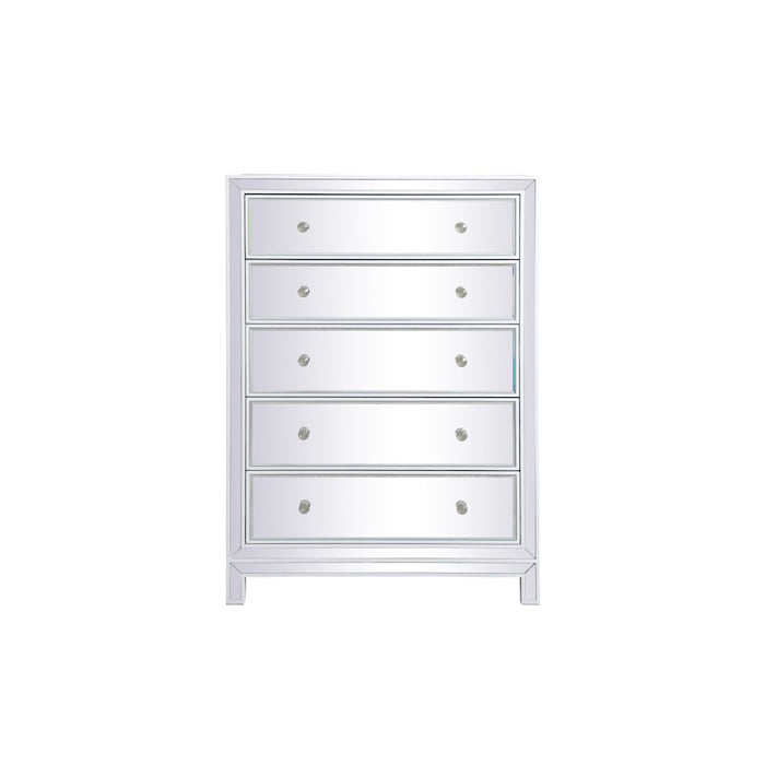 Elegant Decor Reflexion 34" Cabinets, White