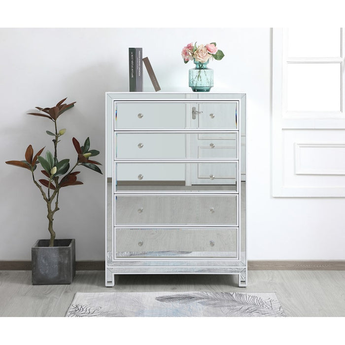Elegant Decor Reflexion 34" Cabinets, White