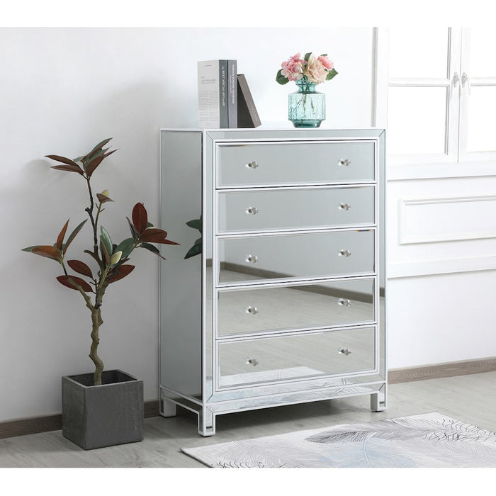 Elegant Decor Reflexion 34" Cabinets, White