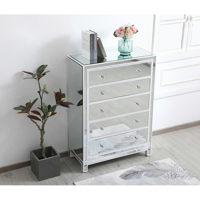 Elegant Decor Reflexion 34" Cabinets, White