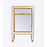 Elegant Decor Reflexion 18" End Tables, Antique Gold